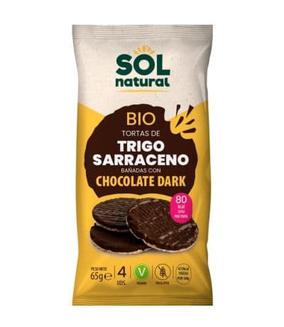 Tortitas Trigo Sarraceno Chocolate Negro Eco 65g Solnatural