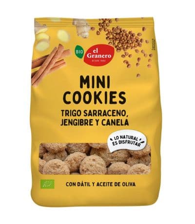 Galletas Mini Cookies de Jengibre y Canela Bio 130g El Granero Integral