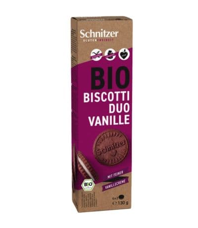 Galletas Rellenas Duo Vainilla SinGluten 130g Schnitzer