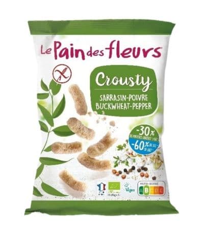 Ganchitos Crousty Sarraceno Pimienta SinGluten Eco 75g Le Pain des Fleurs