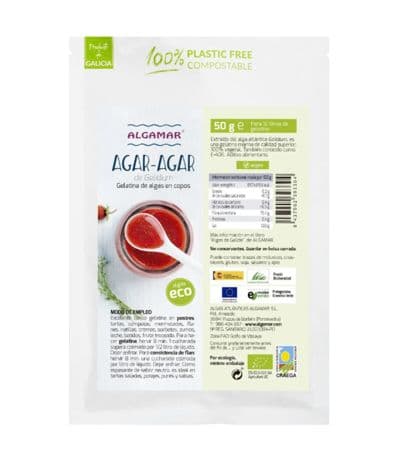 Algas Agar Agar en Copos Eco Vegan 50g Algamar