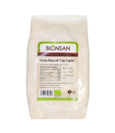 Harina Espelta Blanca Bio Vegan 500g Bionsan
