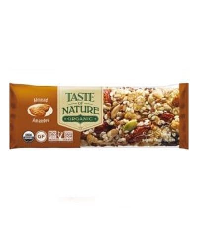 Barrita de Almendras con Semillas y Pasas SinGluten Vegan 16uds Taste Of Nature
