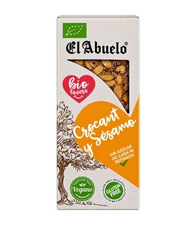 Turron crocant y sesamo Eco Vegan SinGluten 200g El Abuelo
