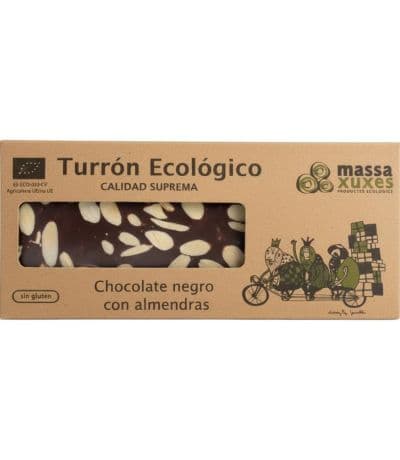 Turron de Chocolate Negro y Almendras Eco Vegan SinGluten 200g Massa Xuxes