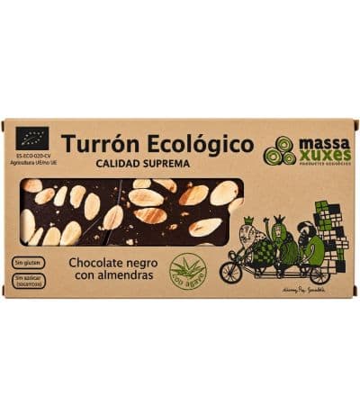Turron de Chocolate Negro Agave Eco Vegan SinGluten 200g Massa Xuxes