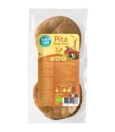 Pan Pita Integral de Trigo Bio 480g Terrasana