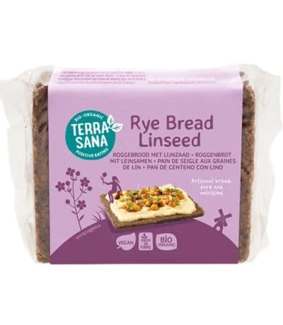 Pan Integral de Centeno Con Lino Bio 500g Terrasana