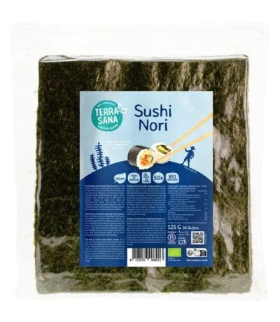 Sushi Nori Organico 50 Hojas Bio 125g Terrasana