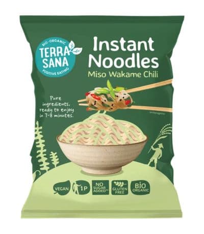 Fideos Instantaneos Con Miso Wakame y Chile Bio 90g Terrasana