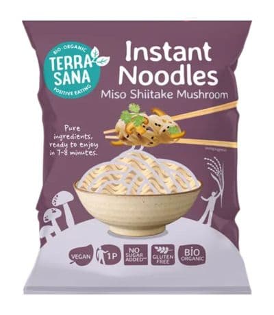 Fideos Instantaneos Con Miso y Setas Shiitake Bio 90g Terrasana